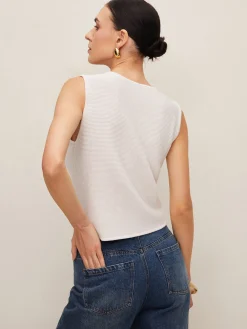 Online Plain Crochet Split Vest Sweater Vests|Sweaters & Cardigans