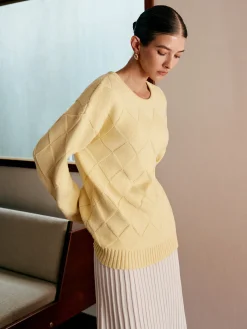 New Plain Diamond Sweater Sweater Tops|Sweaters & Cardigans