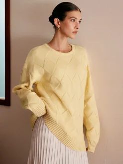 New Plain Diamond Sweater Sweater Tops|Sweaters & Cardigans