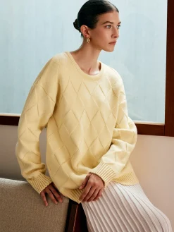 New Plain Diamond Sweater Sweater Tops|Sweaters & Cardigans