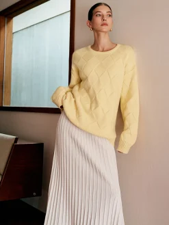 New Plain Diamond Sweater Sweater Tops|Sweaters & Cardigans