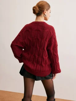 Best Plain Draped Pullover Sweater Sweater Tops|Sweaters & Cardigans