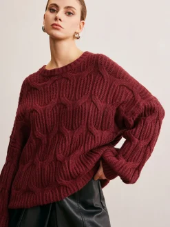 Sale Plain Draped Pullover Sweater Sweater Tops|Sweaters & Cardigans