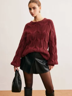 Sale Plain Draped Pullover Sweater Sweater Tops|Sweaters & Cardigans