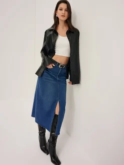 Online Plain Faux Leather Lapel Shirt Blouses & Shirts|Tops
