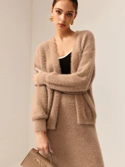 Best Plain Fuzzy Cozy Sweater Co-ords Sweater Tops|Sweaters & Cardigans