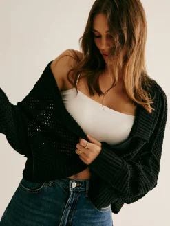 Online Plain Hollow Versatile Cardigan Cardigans|Sweaters & Cardigans