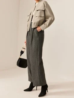Best Plain Long Sleeve Cargo Jacket Outerwear|Tops
