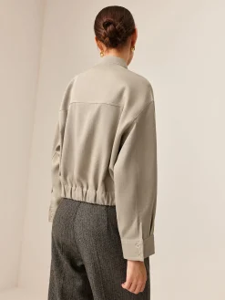 Best Plain Long Sleeve Cargo Jacket Outerwear|Tops