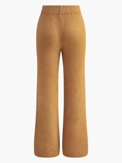 Outlet Plain Mock Neck Three-Piece Sweater Pants Set Knitwear|Tops