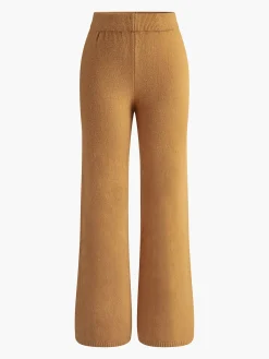 Outlet Plain Mock Neck Three-Piece Sweater Pants Set Knitwear|Tops