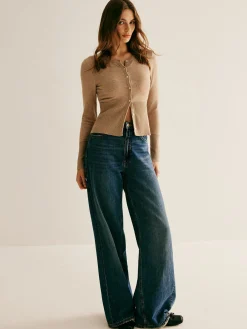 Outlet Plain Paneled Button Corset Cardigan Cardigans|Sweaters & Cardigans