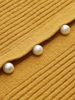 Best Plain Pearl Split Cardigan Cardigans|Sweaters & Cardigans