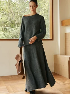 Sale Plain Sequins Shift Sweater Co-ords Sweater Tops|Sweaters & Cardigans