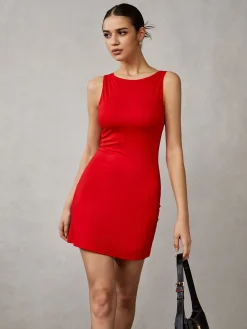 Clearance Plain Sleeveless Short Dress Casual Dresses|Summer Dresses