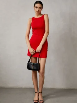 Clearance Plain Sleeveless Short Dress Casual Dresses|Summer Dresses