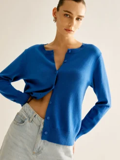 New Plain Soft Button Cardigan Cardigans|Sweaters & Cardigans