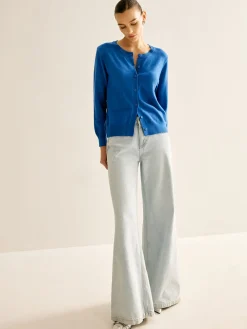 New Plain Soft Button Cardigan Cardigans|Sweaters & Cardigans