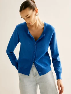 New Plain Soft Button Cardigan Cardigans|Sweaters & Cardigans