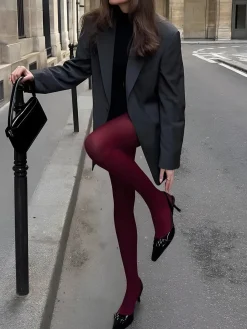Clearance Plain Soft Velvet Touch Tights Socks & Tights|Accessories