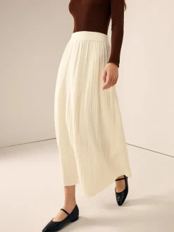 Clearance Plain Sweater Midi Skirt Knitwear