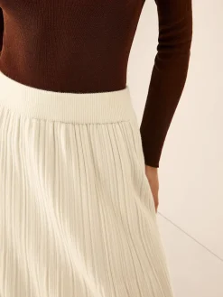 Clearance Plain Sweater Midi Skirt Knitwear