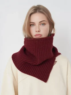 Outlet Plain Turtleneck Split Windproof Scarf Accessories