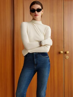 Hot Plain Warm Jersey Top T-shirts|Tops
