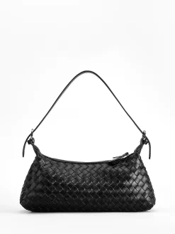 New Plain Woven Buckle Shoulder Bag Bags|Accessories