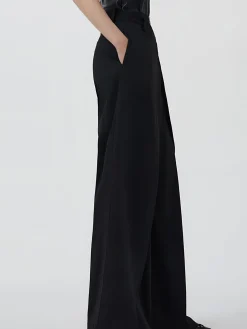 Outlet Plain Zipper Design Pants Pants|Bottoms