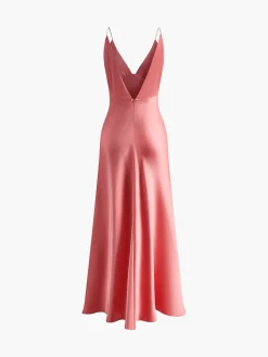 Clearance Pleated Backless Cami Long Dress Cocktail & Party Dresses|Summer Dresses