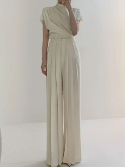 Best Pleated High Waist Wide Leg Pants Wide Leg|Pants