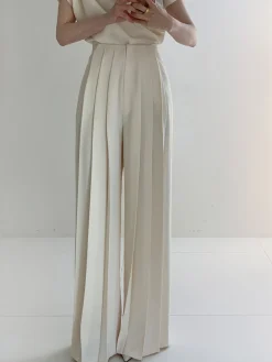 Best Pleated High Waist Wide Leg Pants Wide Leg|Pants