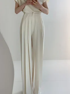 Best Pleated High Waist Wide Leg Pants Wide Leg|Pants