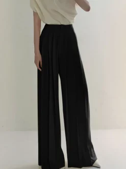 Best Pleated High Waist Wide Leg Pants Wide Leg|Pants