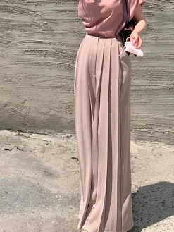 Best Pleated High Waist Wide Leg Pants Wide Leg|Pants