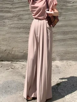 Best Pleated High Waist Wide Leg Pants Wide Leg|Pants
