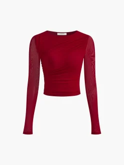 Best Pleated Jersey Blouse Blouses & Shirts|Tops