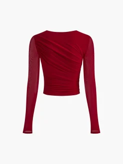 Best Pleated Jersey Blouse Blouses & Shirts|Tops