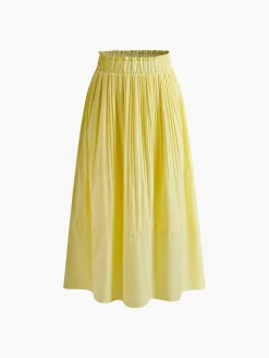 New Pleated Lettuce Trim Skirt Skirts|Bottoms