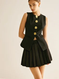 Outlet Pleated Mini Skirt Skirts|Matching Sets