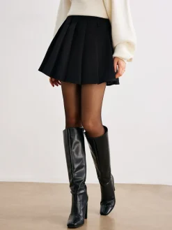 Best Pleated Mini Skirt Without Belt Skirts|Bottoms