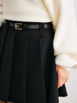 Best Pleated Mini Skirt Without Belt Skirts|Bottoms