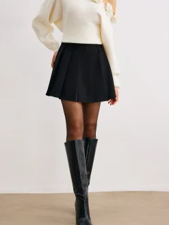 Best Pleated Mini Skirt Without Belt Skirts|Bottoms
