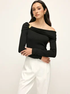 Outlet Pleated Off Shoulder Blouse Blouses & Shirts|Tops