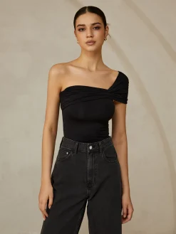 Outlet Pleated One Shoulder T-Shirt T-shirts|Tops