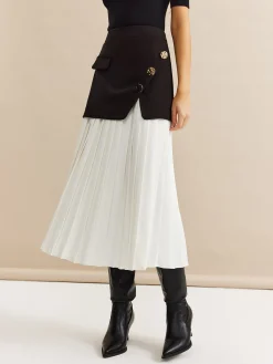 Best Pleated Panel Midi Skirt Skirts|Bottoms