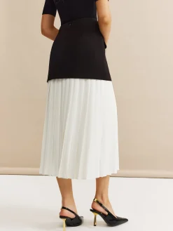 Best Pleated Panel Midi Skirt Skirts|Bottoms