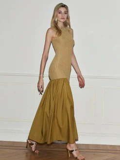 Best Pleated Panel Tank Long Dress Cocktail & Party Dresses|Summer Dresses