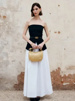Clearance Pleated Plain Maxi Skirt Skirts|Bottoms